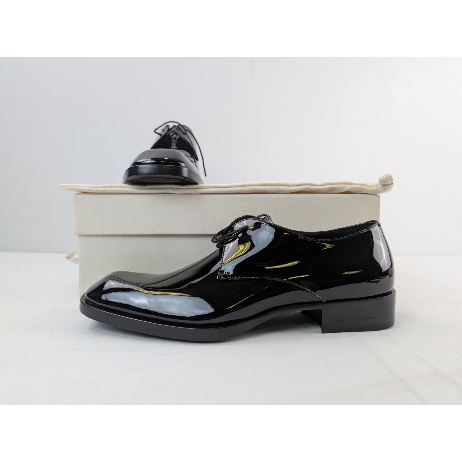 Saint Laurent Paris o1rshd1 Vernice Seta Soft Shoes Boots in Black Size US 10 / EU 43 - 20 Thumbnail