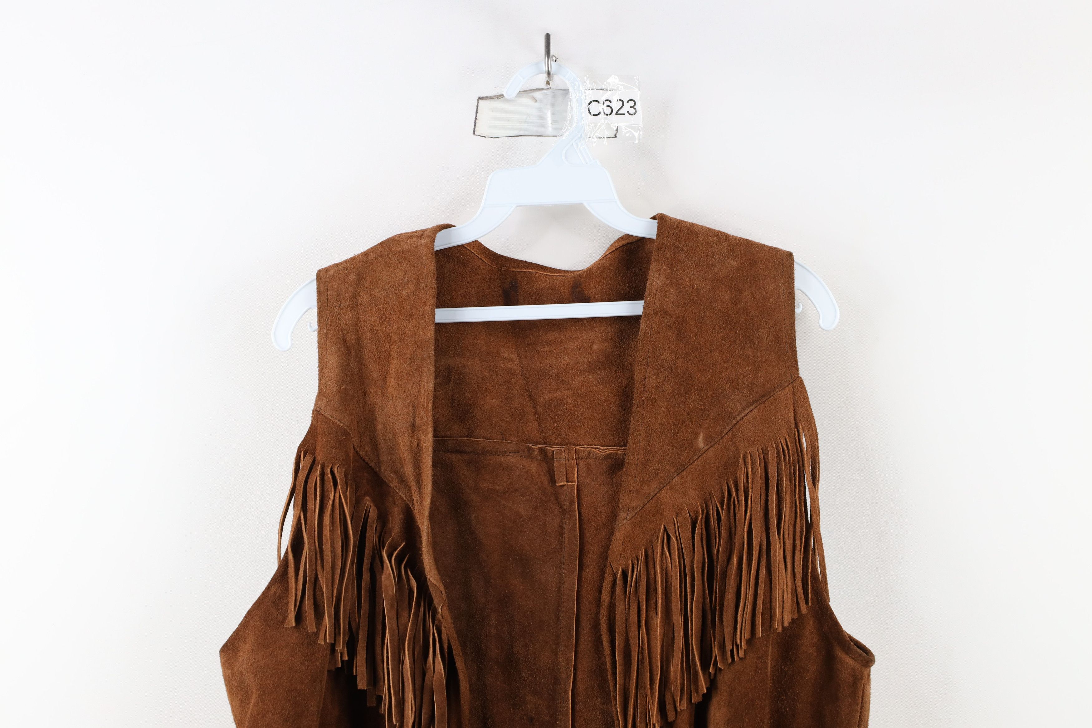 Vintage Vintage 60s 70s Streetwear Leather Western Open Vest USA Size US M / EU 48-50 / 2 - 2 Thumbnail