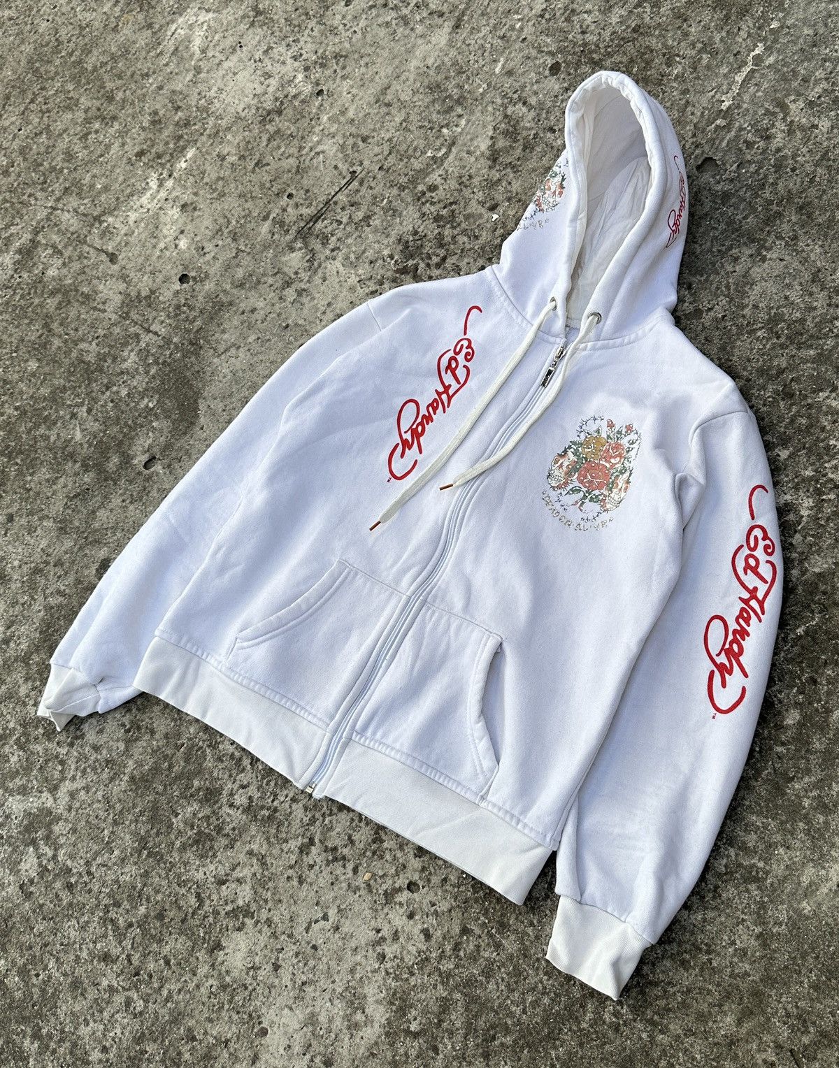 Christian Audigier × Ed Hardy Y2K Vintage Ed Hardy hoodie avant garden logo Streetwear VTg Size XL / US 12-14 / IT 48-50 - 1 Thumbnail