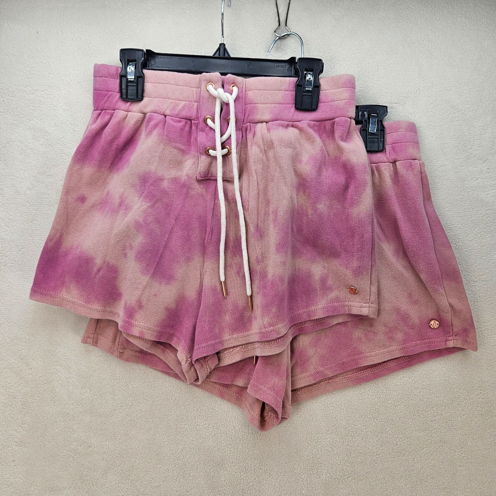 Volcom LOT OF 2 VOLCOM WOMEN'S SMALL PINK TIE DYE LIL FLEECE SHORTS Size 26" / US 2 / IT 38 - 1 Thumbnail
