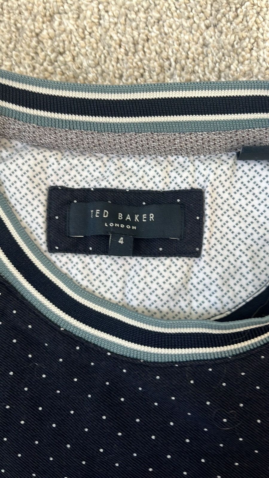 Ted Baker Ted Baker London Navy poka dot shirt Size US M / EU 48-50 / 2 - 2 Thumbnail