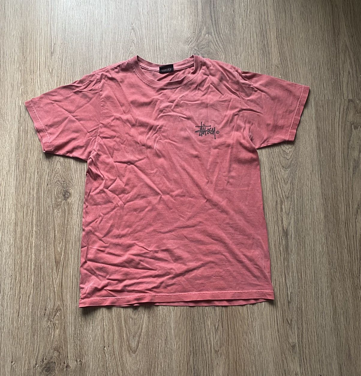 Stussy × Vintage Vintage Stussy pink washed Y2K big logo shirt Size US S / EU 44-46 / 1 - 1 Thumbnail