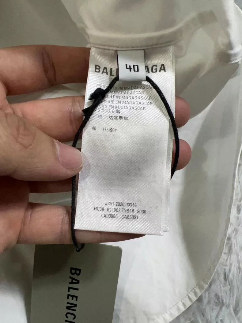 Balenciaga Balenciaga size 40 Embroidered Wave Shirt White Size US XXS / EU 40 - 4 Thumbnail