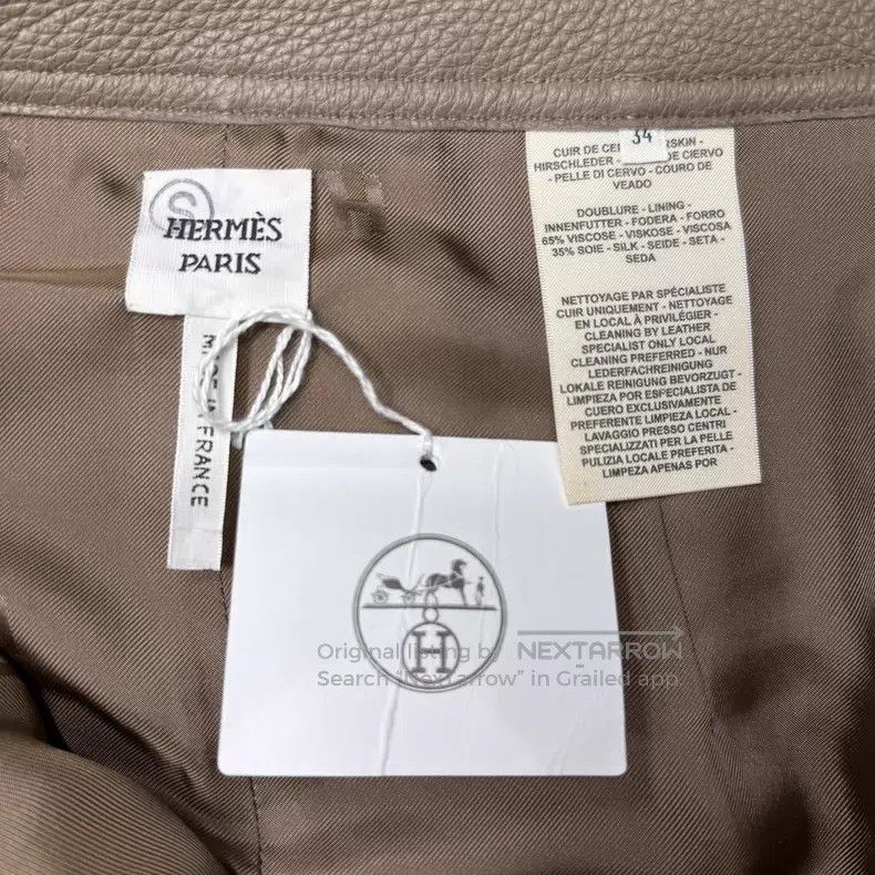 Hermes Hermes Elephant Gray Deer Skin Short Skirt Size 42" / US 20 - 4 Thumbnail