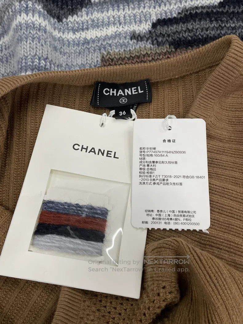 Chanel Chanel 24A high-end handicraft workshop cashmere contrast Size XS / US 0-2 / IT 36-38 - 5 Thumbnail