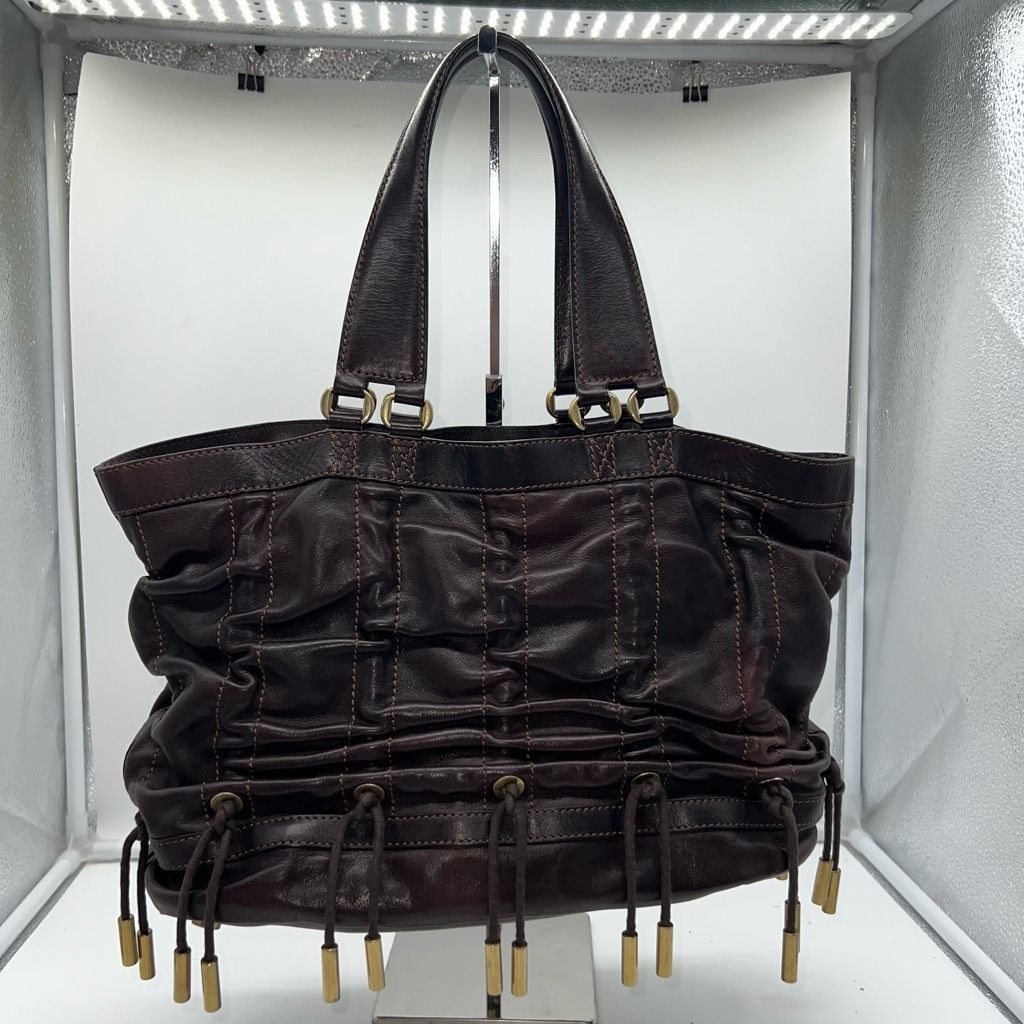 image of Donna Karan Donna Karen Vintage Vogue Fall 2004 Runway Handbag With in Brown, Women's