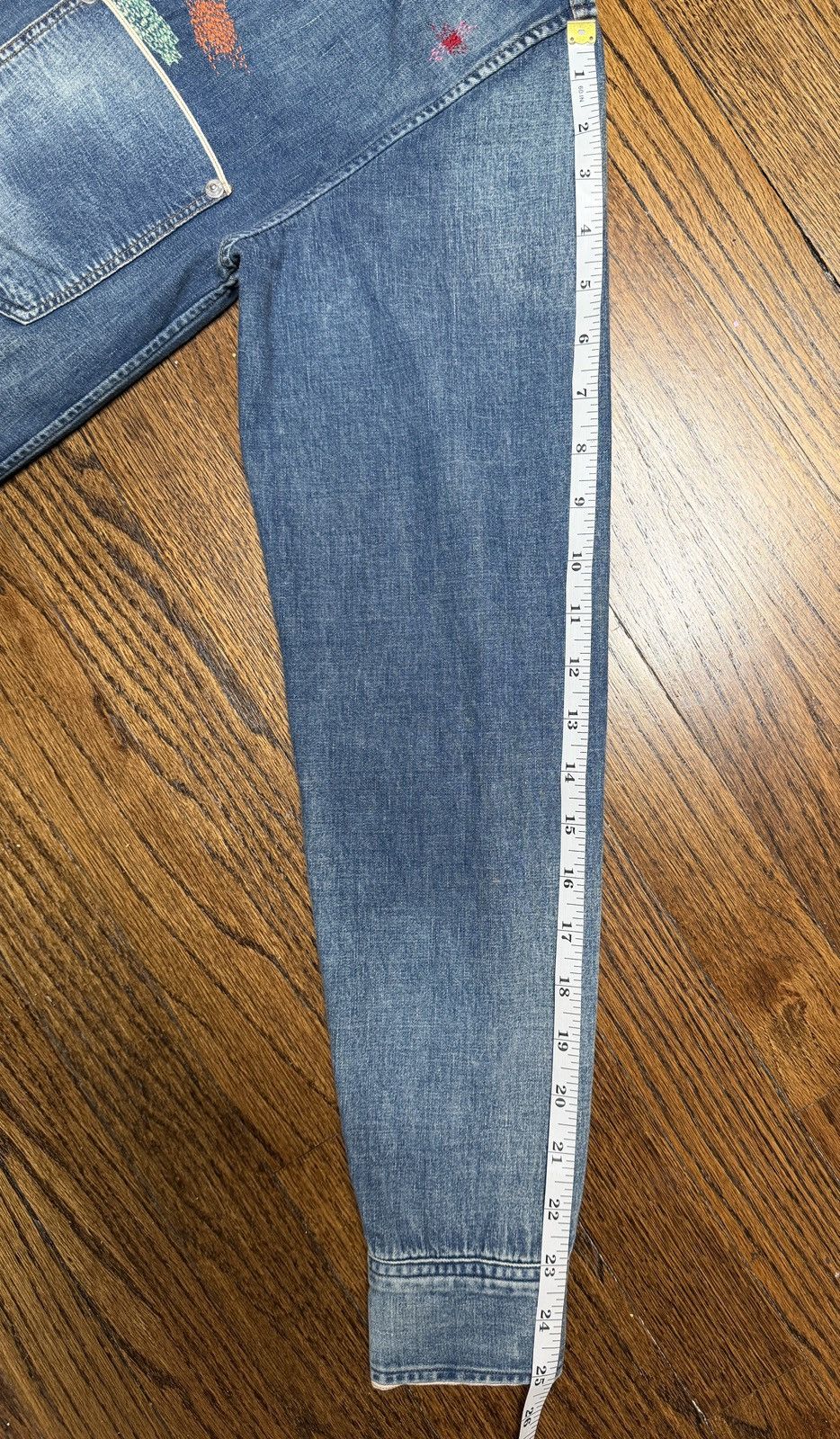 Dior Dior Stitch-Work Embroidery Denim Button Up- Hedi Slimane Size US S / EU 44-46 / 1 - 16 Thumbnail