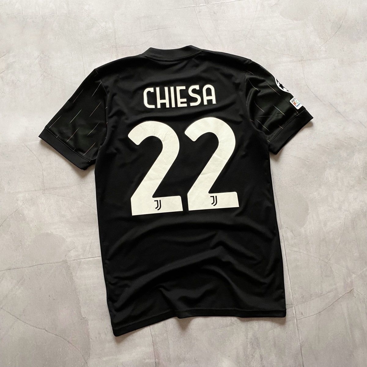 Adidas × Vintage Adidas Juventus 2021/22 Chiesa 22 UEFA Black Away Jersey Tee Size US S / EU 44-46 / 1 - 8 Thumbnail
