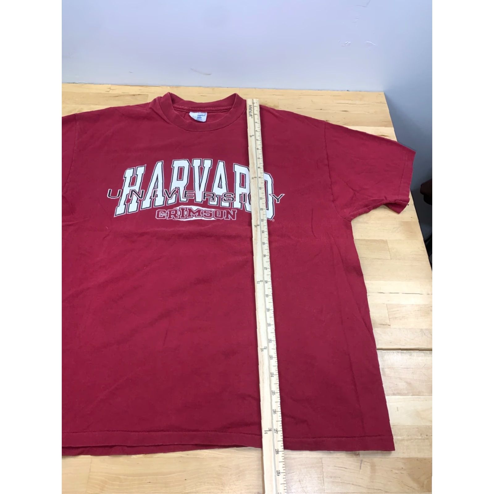 Champion VINTAGE Harvard University Crimson T Shirt Mens XL Red USA Single Stitch 10156 Size US XL / EU 56 / 4 - 4 Thumbnail