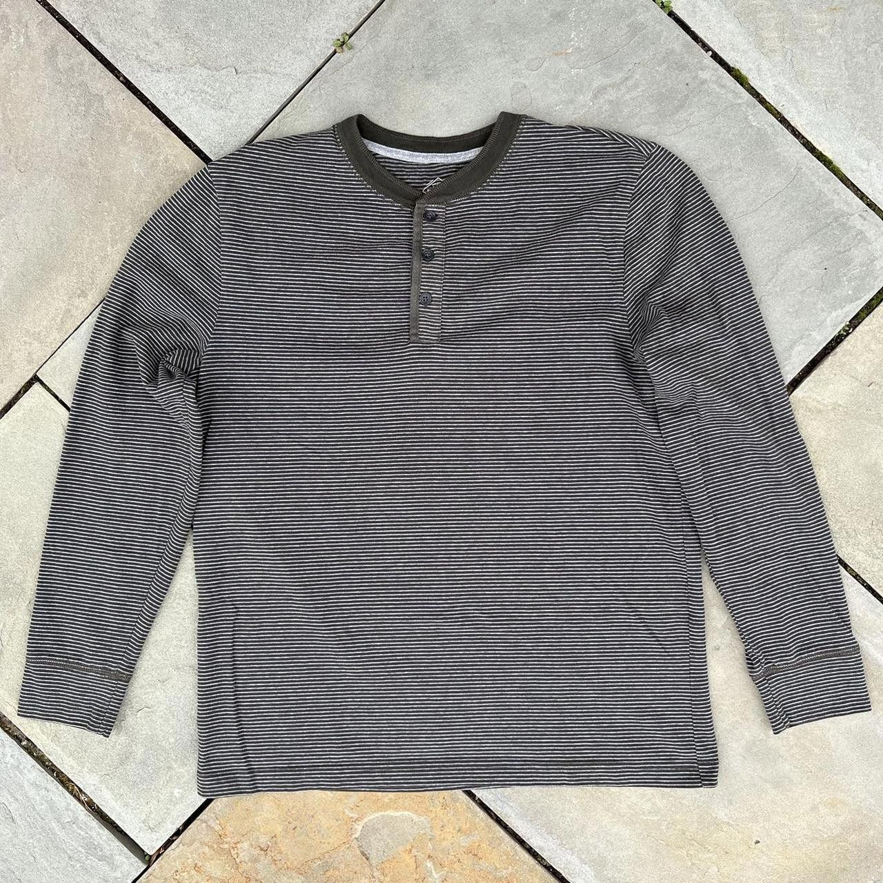 St. Johns Bay Olive + Grey Micro Stripe Henley Size US L / EU 52-54 / 3 - 1 Thumbnail