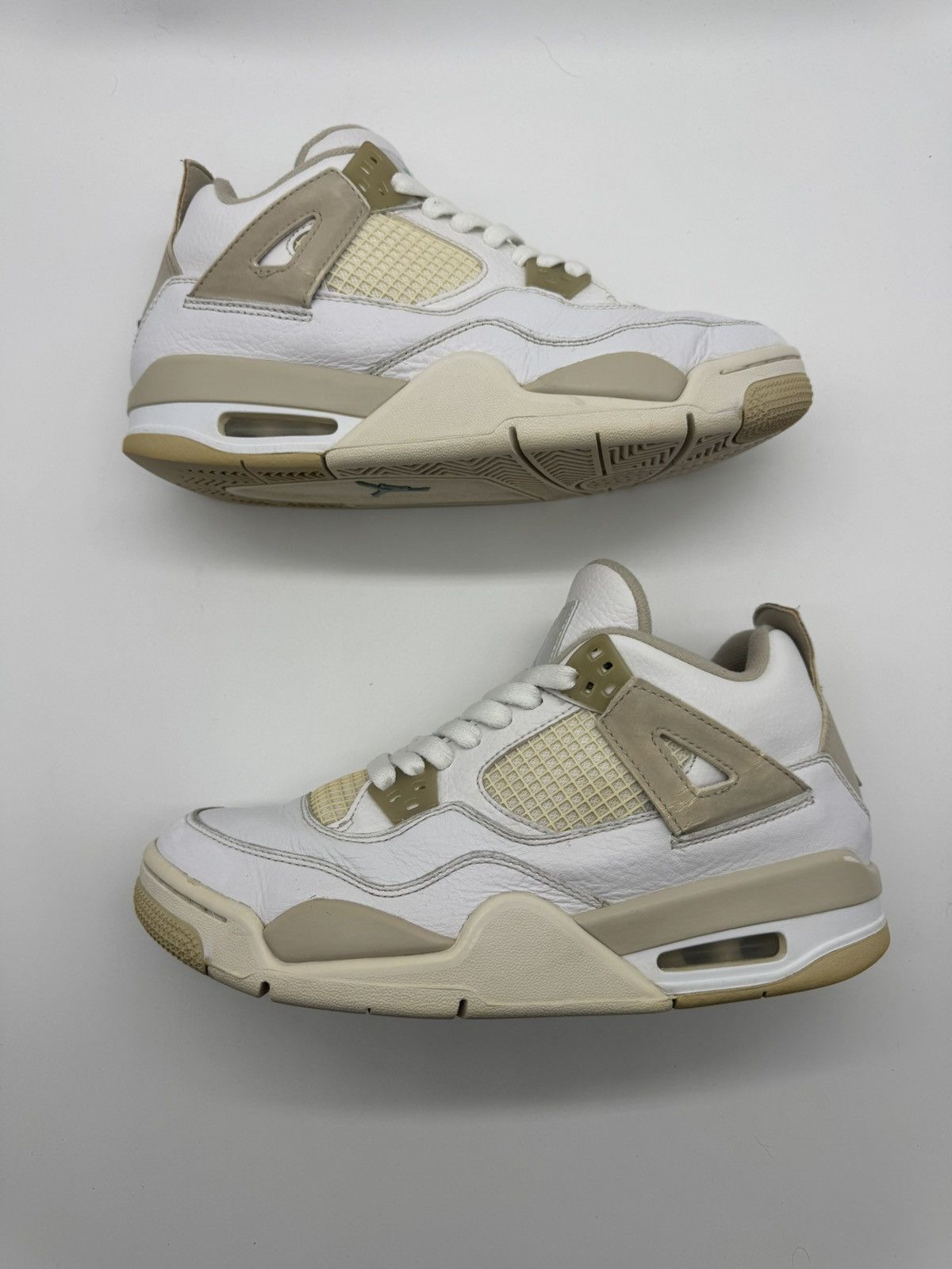 Linen White And Beige Jordan 4s Nike Air Jordan Retro Linen Youth Size