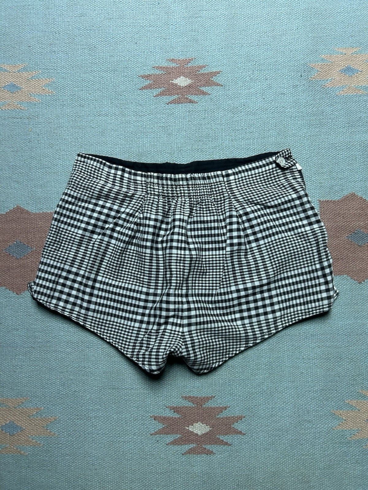 Vintage Vtg 40s reversible cabana shorts jantzen plaid rayon RARE 30 Size US 30 / EU 46 - 2 Thumbnail