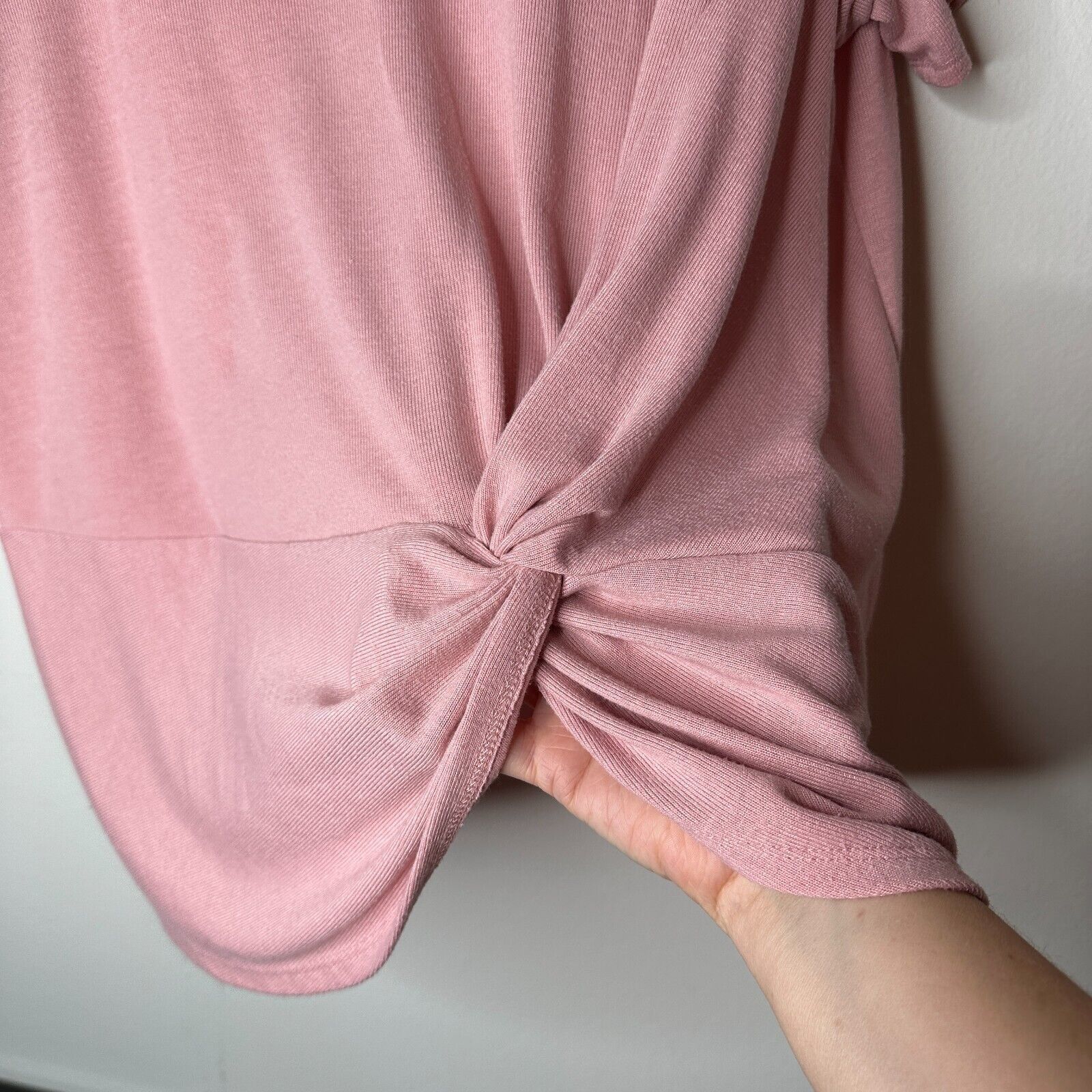 Other Time & Tru Pink Front-Twist Tie Round Neck Flowy Tunic Top L Size L / US 10 / IT 46 - 3 Thumbnail