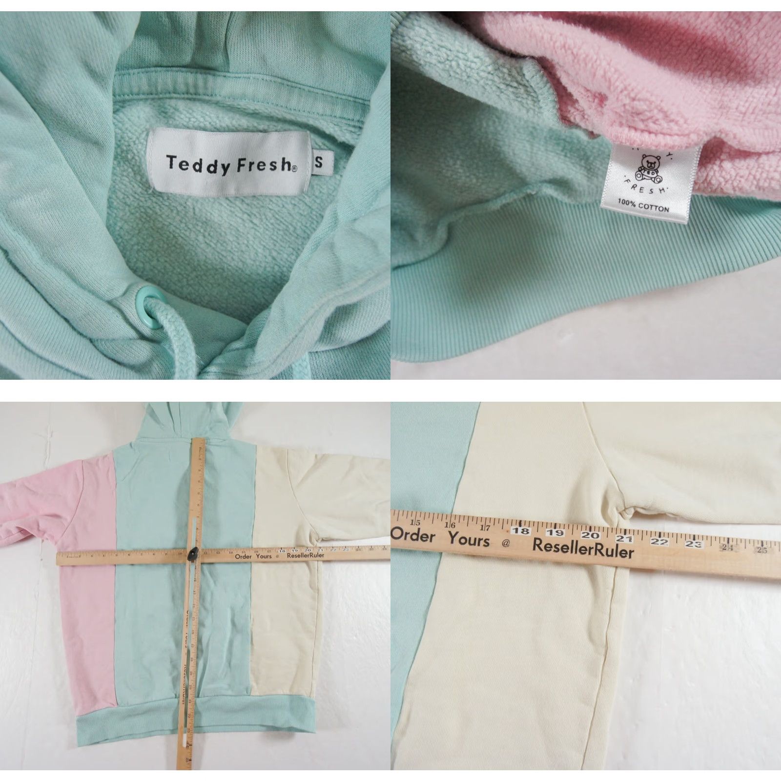 Teddy Fresh Teddy Fresh Sweatshirt Mens Small Hoodie Colorblock Streetwear Sweater Adult Size US S / EU 44-46 / 1 - 8 Thumbnail