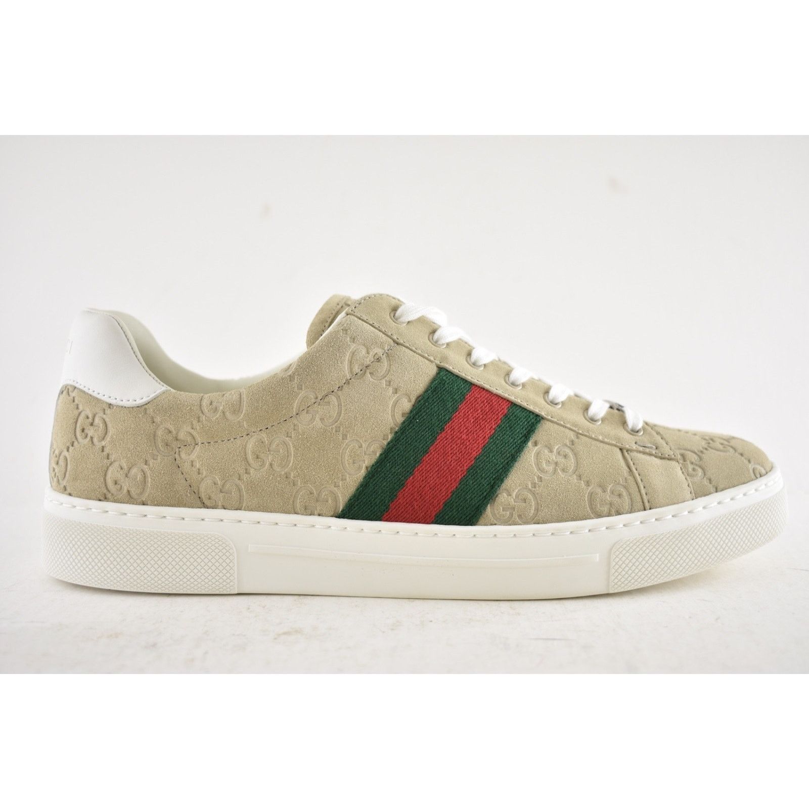 Gucci Gucci Oatmeal Beige Suede Flat Low Top Trainer Sneakers 40 Size US 10 / IT 40 - 2 Thumbnail