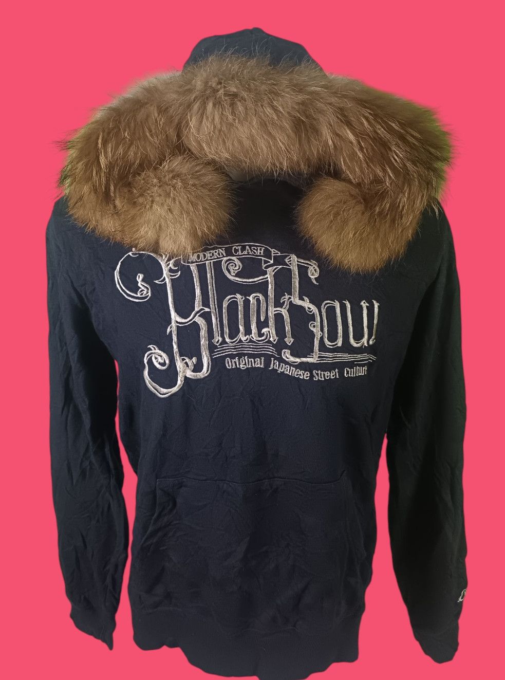 If Six Was Nine × Japanese Brand × Le Grande Bleu (L.G.B.) ONIARAI Black Soul Japanese Street Culture Fur Hoodie Size US M / EU 48-50 / 2 - 3 Thumbnail