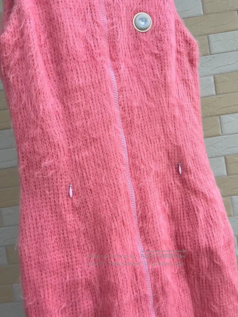 Fotus fotus size F Pink fluffy sleeveless dress Size S / US 4 / IT 40 - 2 Thumbnail