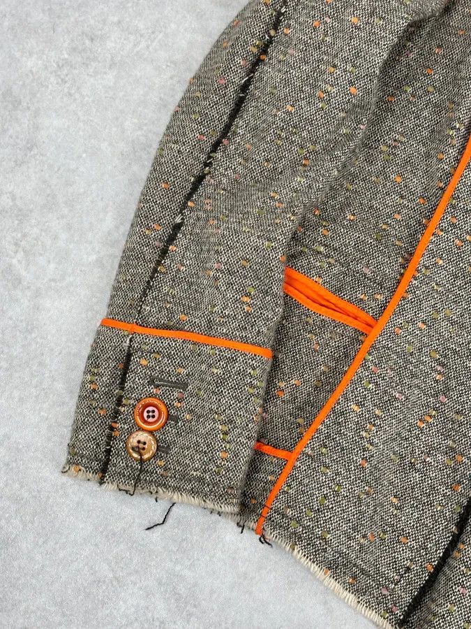 Moschino Moschino Beige Wool & Contrast Orange Trim Skirt & Blazer Set Size M / US 6-8 / IT 42-44 - 12 Thumbnail