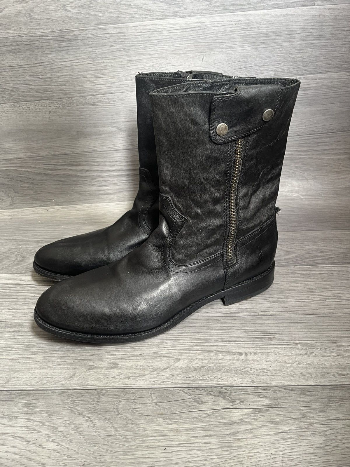 Frye Frye moto leather boots,10.5 guidi,ccp,kimrii,14th addiction Size US 10.5 / EU 43-44 - 1 Thumbnail