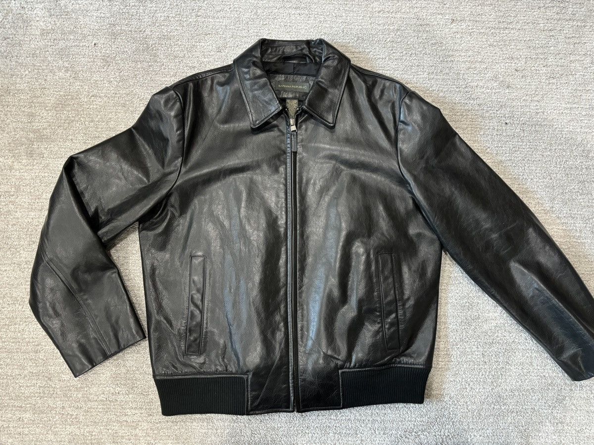 Banana Republic Banana Republic Flight Leather Jacket Size US L / EU 52-54 / 3 - 1 Thumbnail