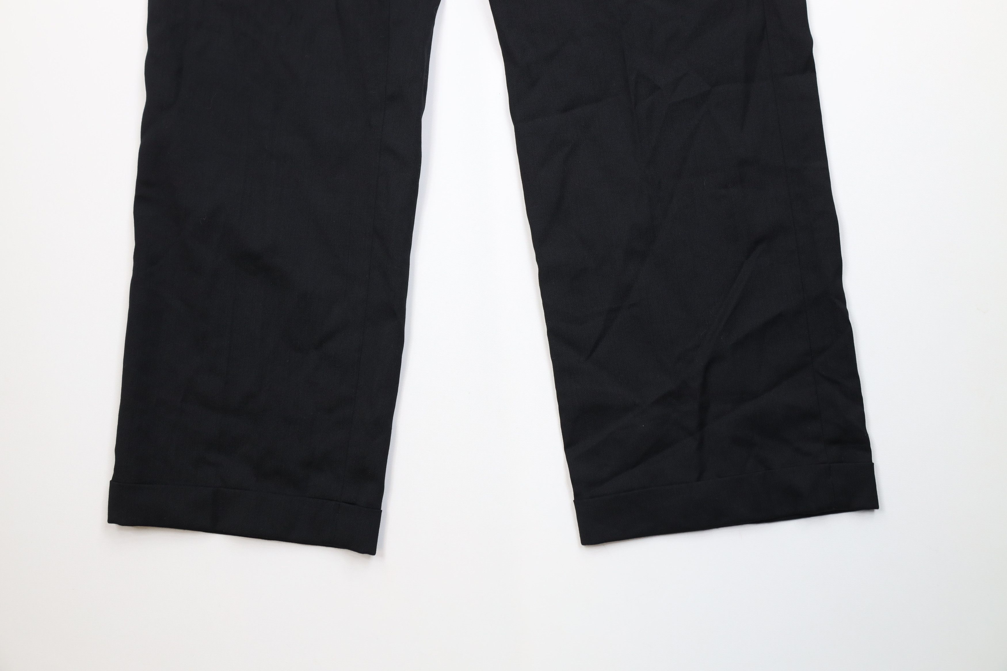 Vintage Vintage 90s Streetwear Worsted Wide Leg Chino Pants Black Size US 36 / EU 52 - 4 Thumbnail