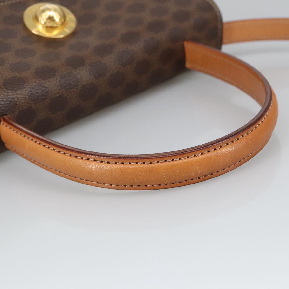 Celine CELINE Macadam Canvas Hand Bag Pvc Leather Brown Gold Size ONE SIZE - 6 Thumbnail