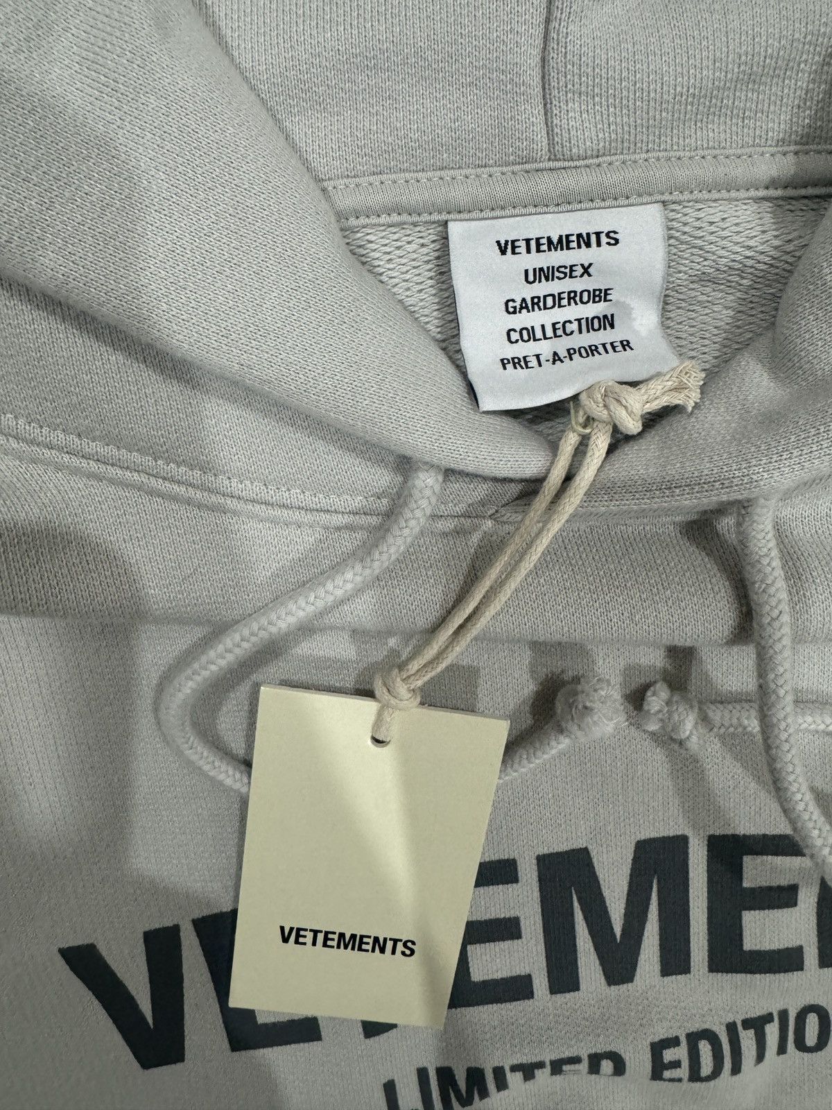 Vetements Vetements Limited Edition Hoodie (Offwhite/grey) Size US M / EU 48-50 / 2 - 8 Thumbnail