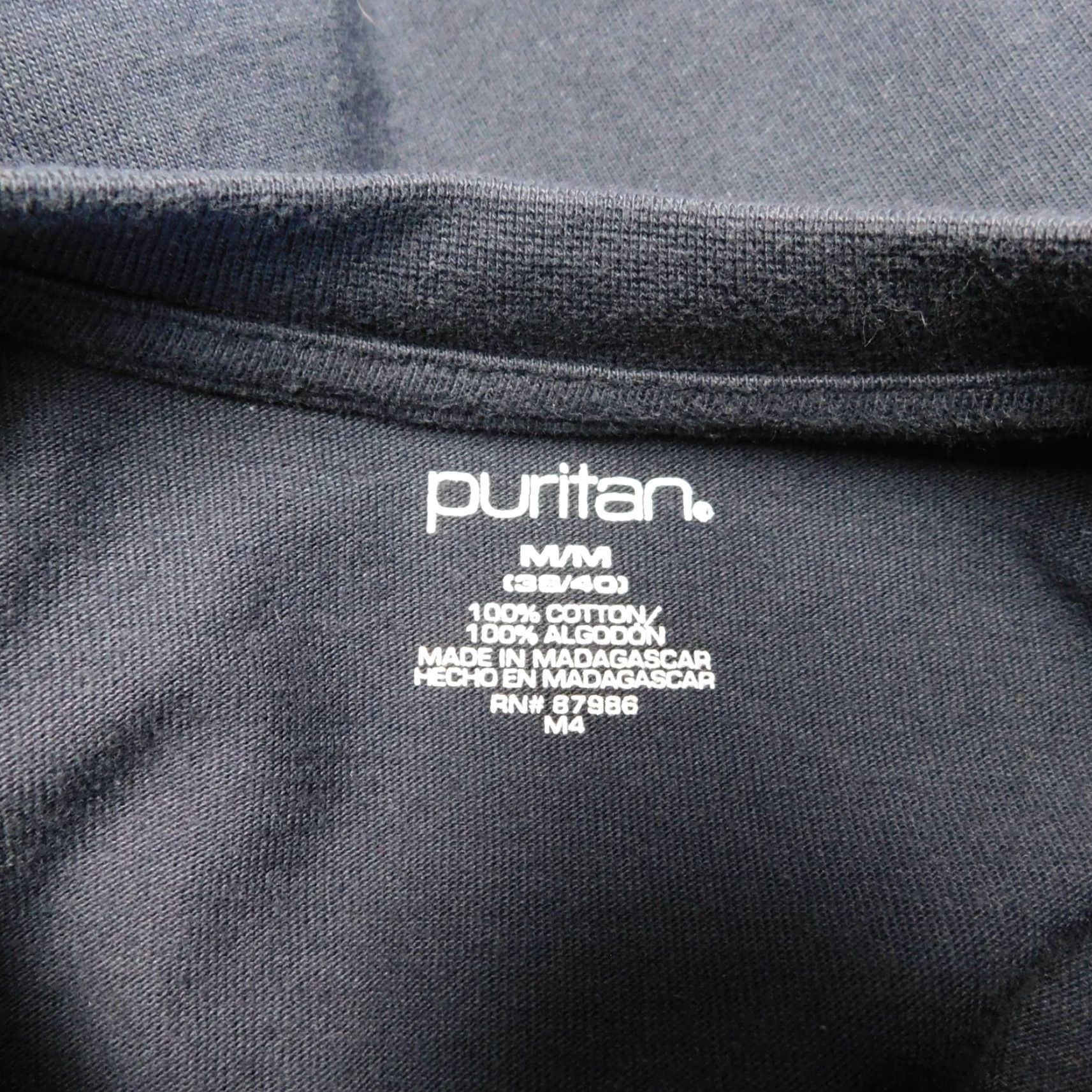 Vintage Puritan Men's Long Sleeve T-Shirt Navy Blue 38-40 Medium Size US M / EU 48-50 / 2 - 5 Thumbnail