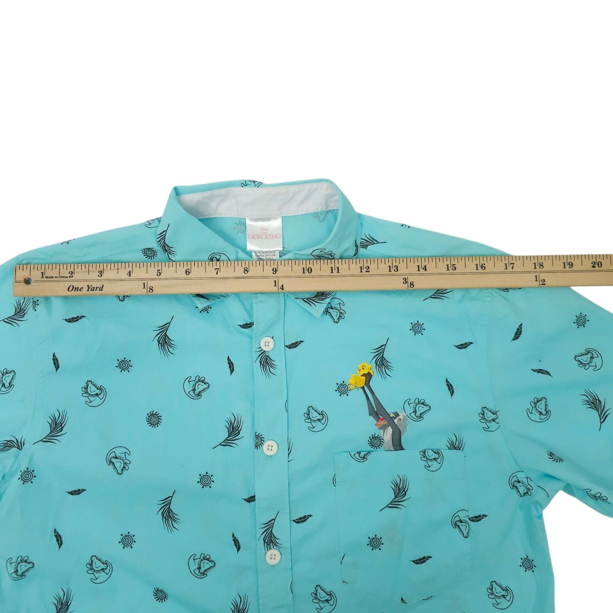 Disney Disney The Lion King Woven Button Front Shirt Adult S Simba Size US S / EU 44-46 / 1 - 4 Thumbnail