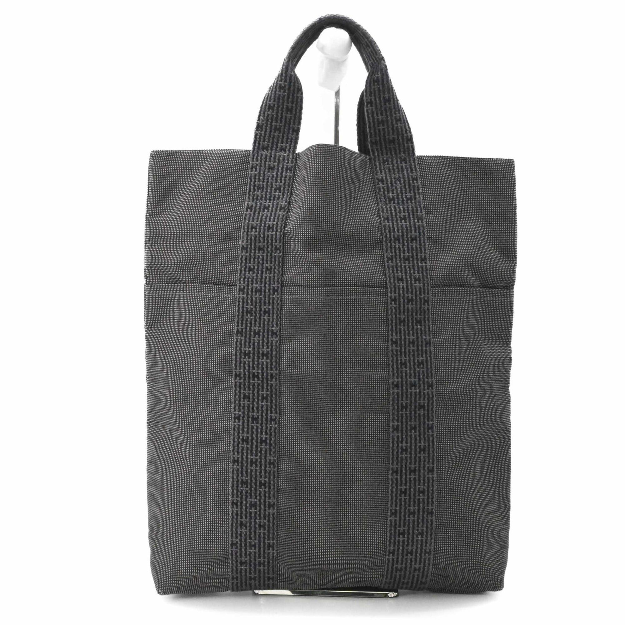 Hermes HERMES Airline Cabas Tote Bag Handbag Canvas Gray Size ONE SIZE - 1 Thumbnail