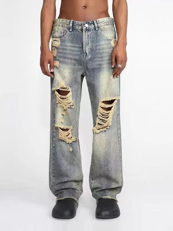 VIBE y2k washed faded loose baggy jeans Size US 32 / EU 48 - 7 Thumbnail