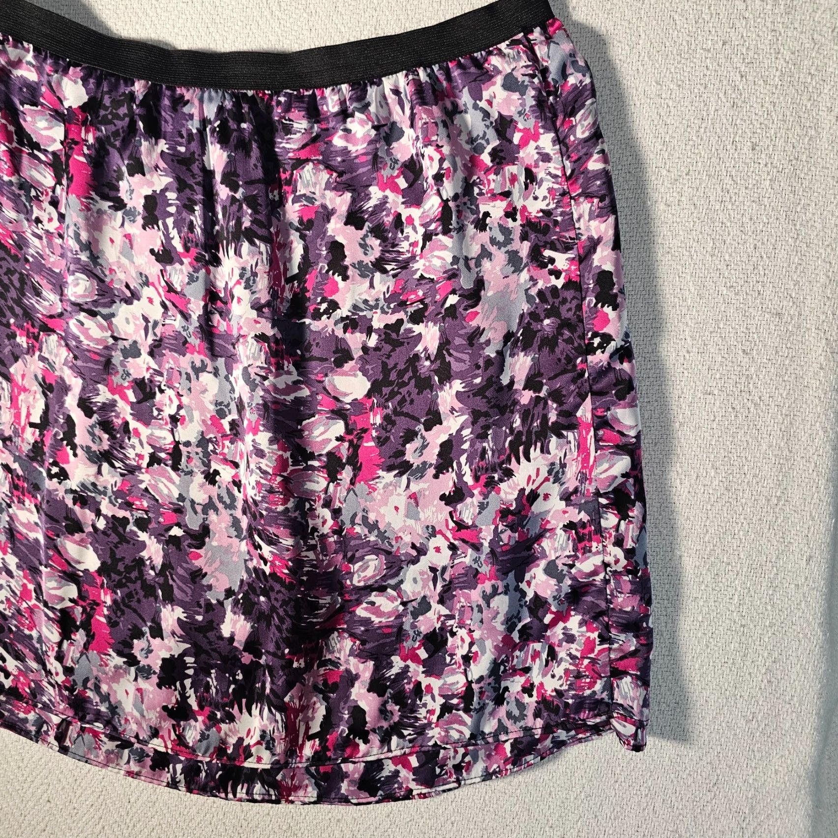 Vintage Hanna & Gracie Women Purple Geometric Skirt XL Elastic Waistband Size 40" / US 18 - 7 Thumbnail