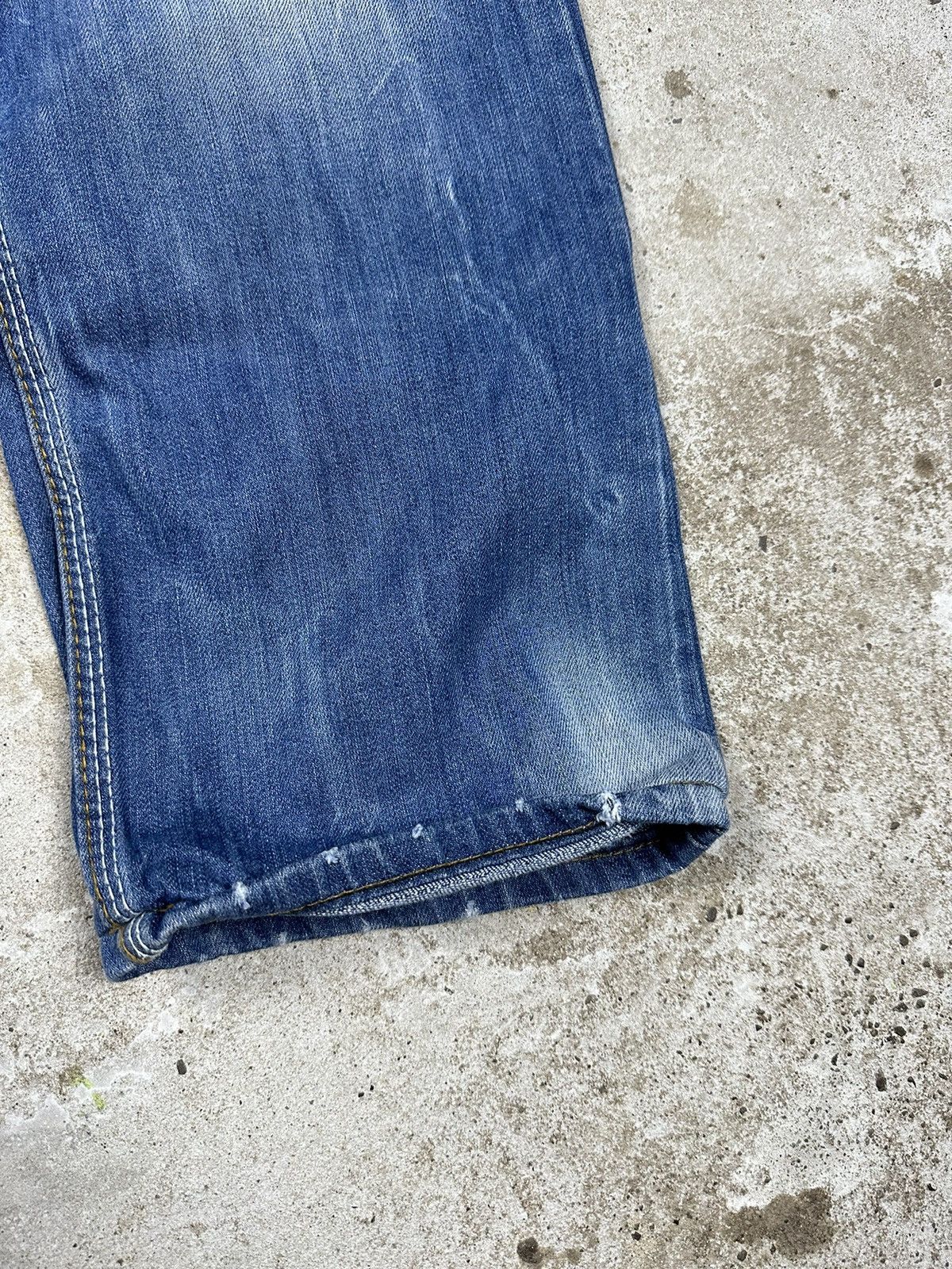 Affliction × Japanese Brand × Vintage Vintage Y2K Acid Washed Blue Baggy Denim Pants Jeans Size US 36 / EU 52 - 3 Thumbnail
