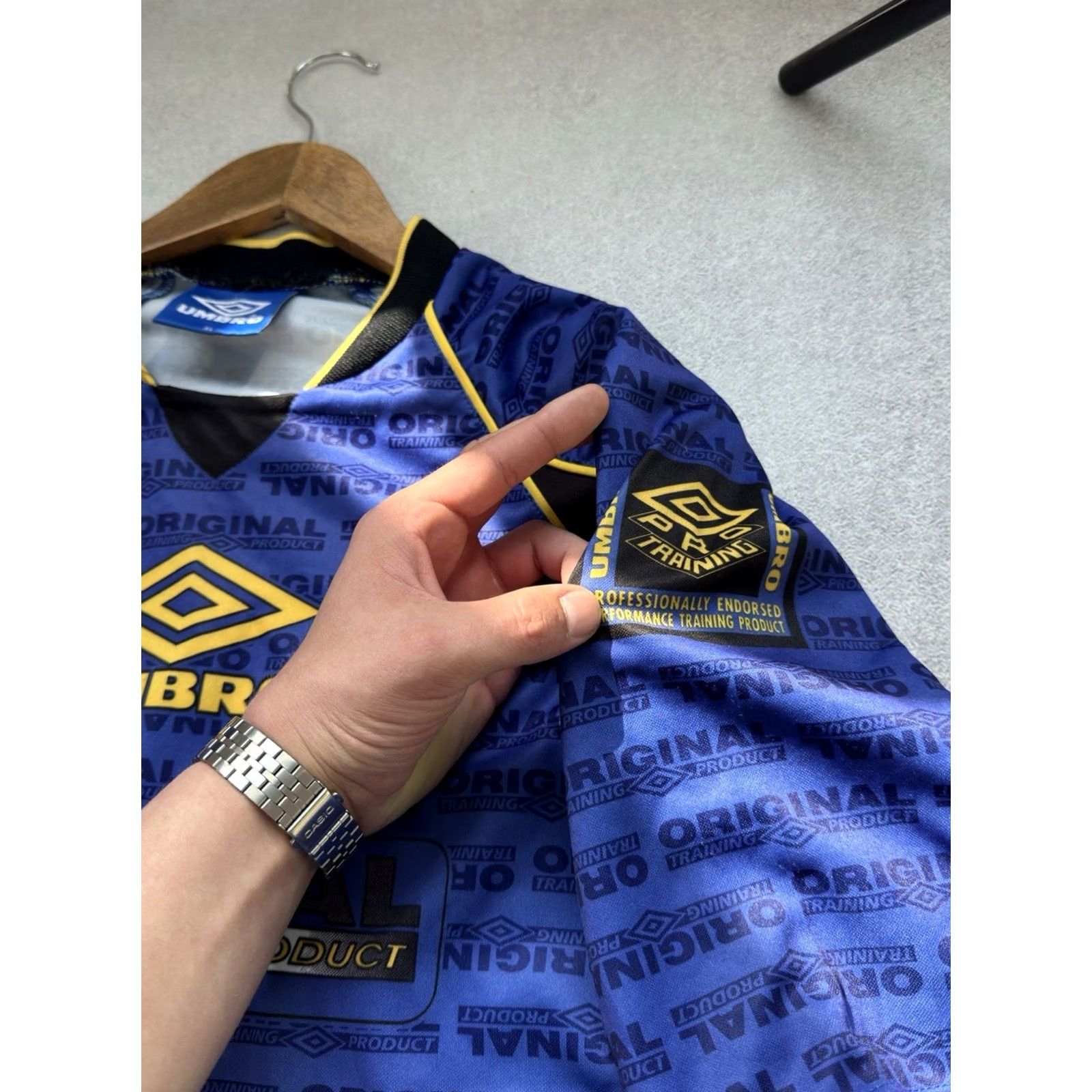 Umbro Umbro Pro Training Vintage Jersey Monogram T Shirt Blue XL Men Size US XL / EU 56 / 4 - 4 Thumbnail