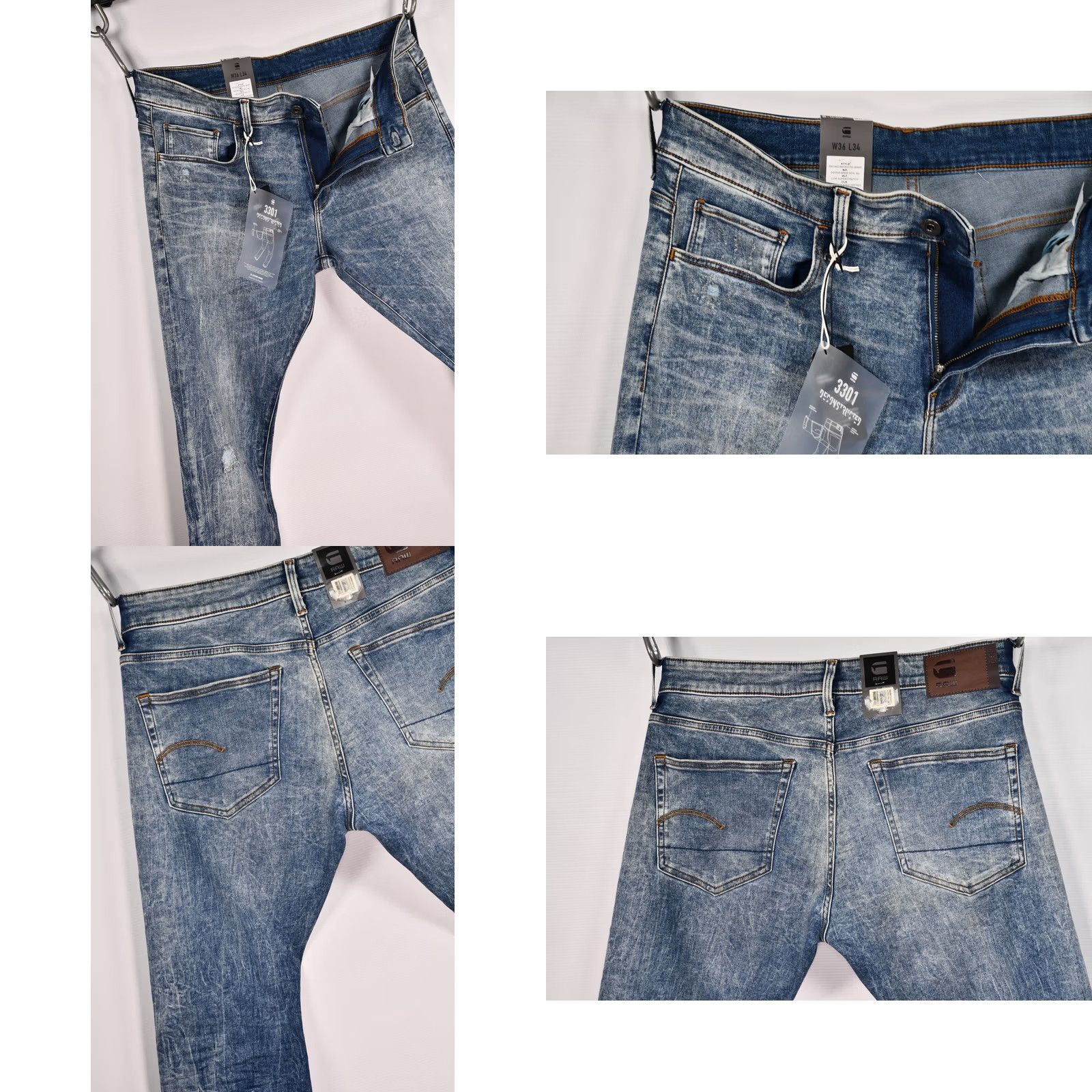 G-Star G-Star Raw 3301 Deconstructed Skinny Lor Superstretch LT Vintage Aged Destroy Jeans W36/L34 Men Shirt Trousers? Size US 36 / EU 52 - 8 Thumbnail