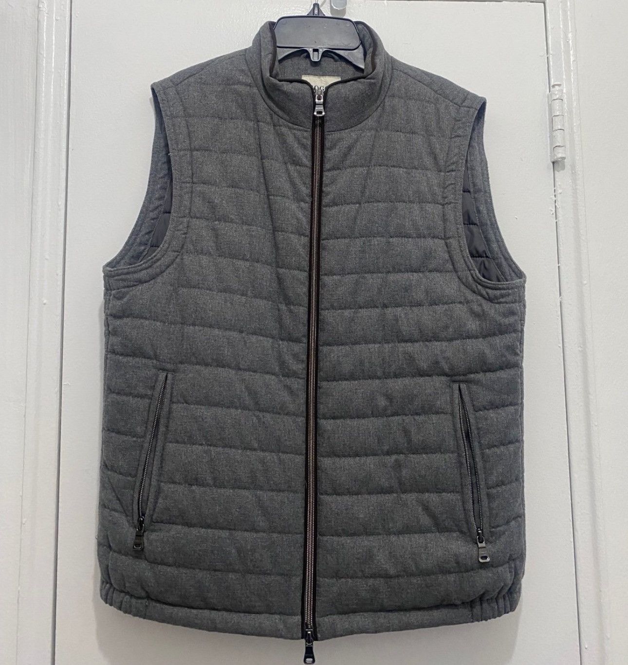 image of Boggi Milano Italian Designer Thermal Men’S Vest Size M in Grey, Men's