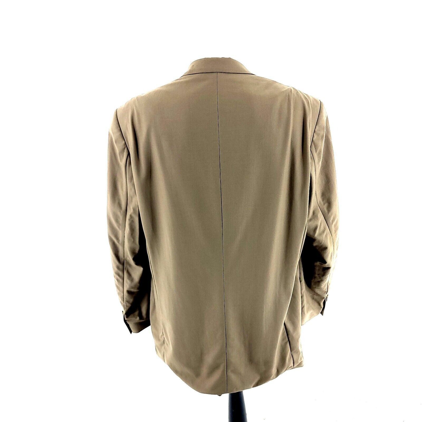 Ralph Lauren DAMAGED Lauren Ralph Lauren Wool 3 Button Blazer 48L Tan Maj Size 48L - 8 Thumbnail