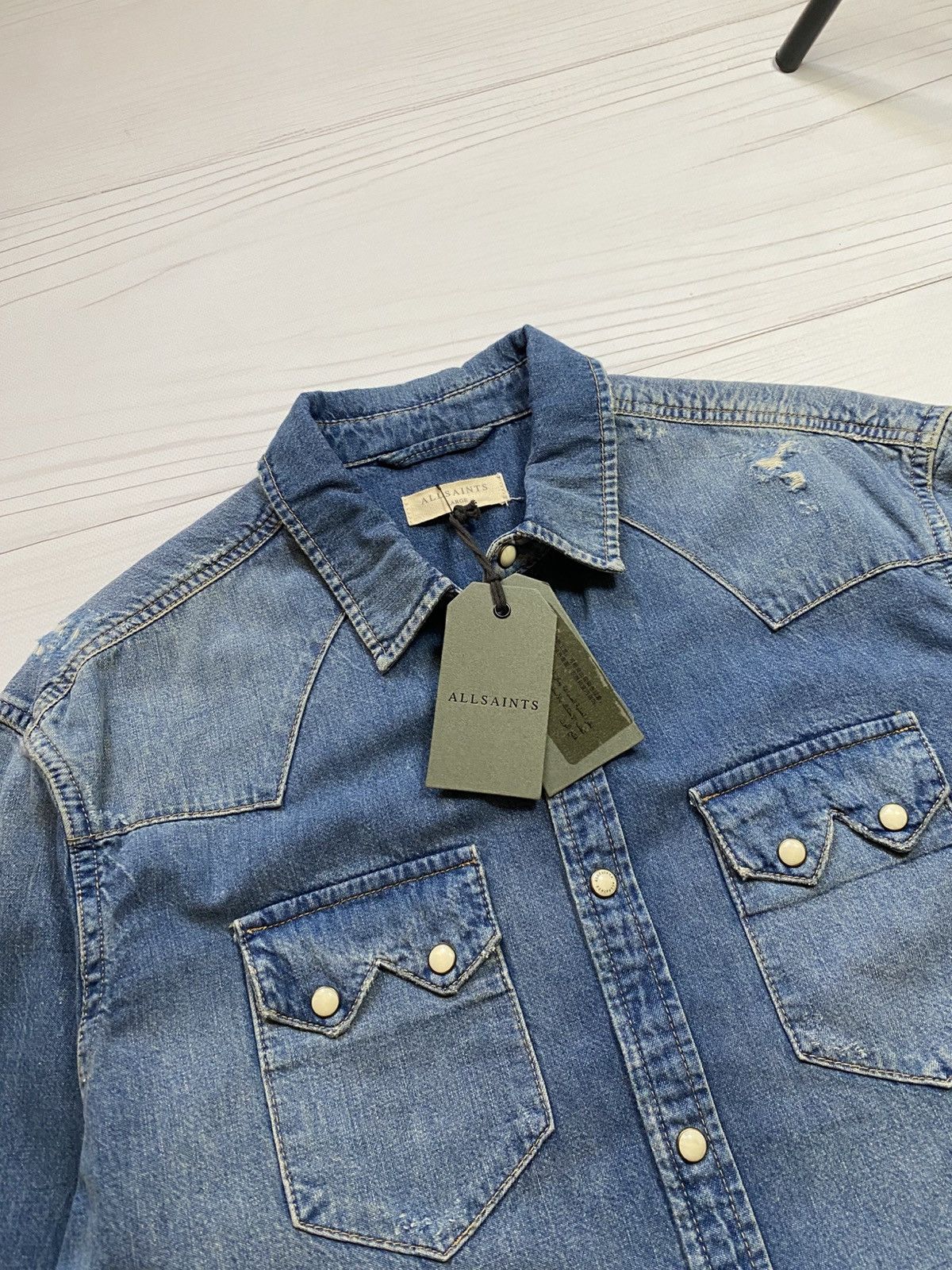 Allsaints Allstaints imonum two pockets jeans button up shirt Size US L / EU 52-54 / 3 - 3 Thumbnail