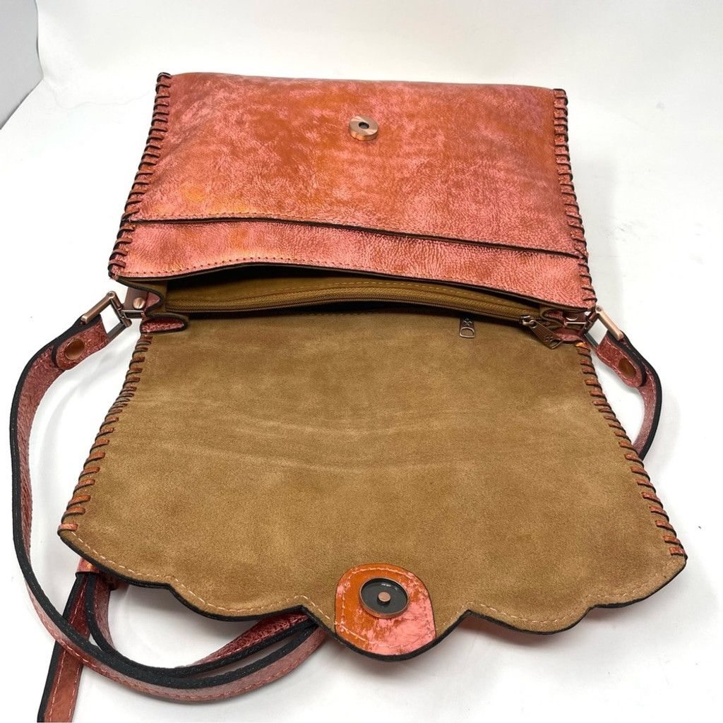 Patricia Nash NEW Patricia Nash Sarola Burnt Coral Hand Tooled Leather Bag Size ONE SIZE - 5 Thumbnail