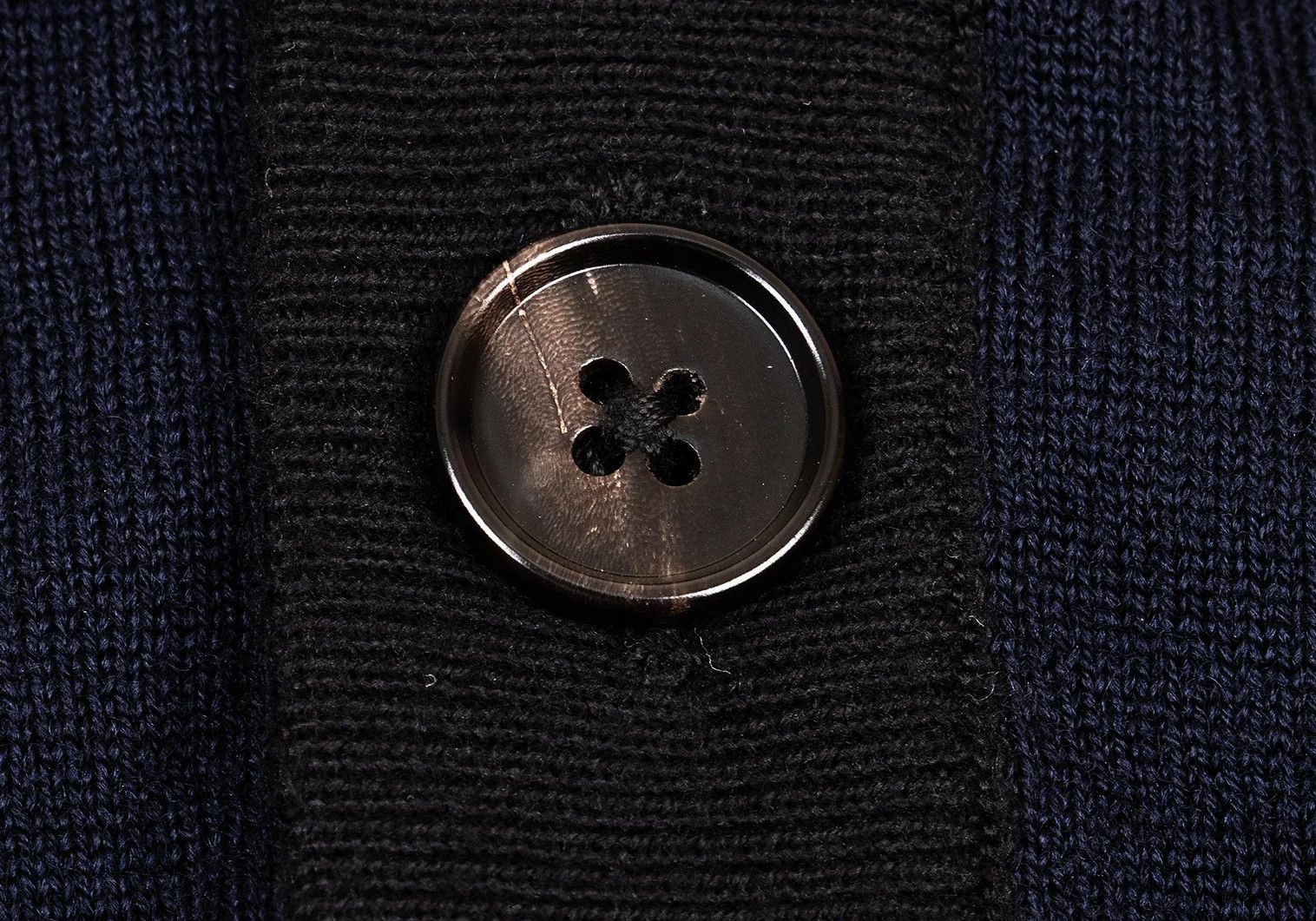 Maison Margiela Wool Cotton Knit Cardigan in Navy, Size XL Size US XL / EU 56 / 4 - 7 Thumbnail