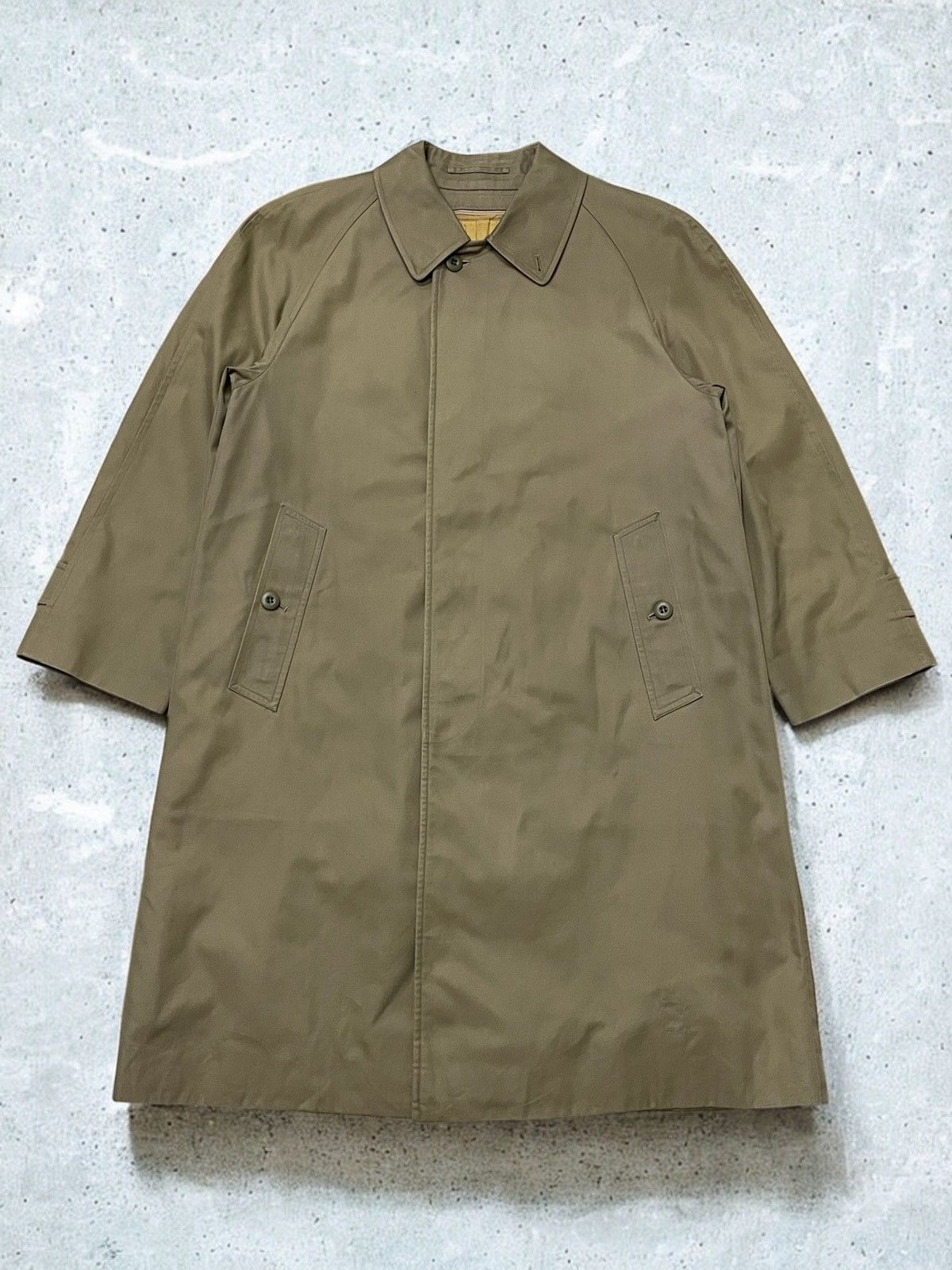 Burberry × Vintage Burberrys Nova Check Wool Lined Trench Coat Long Jacket Size US M / EU 48-50 / 2 - 2 Thumbnail