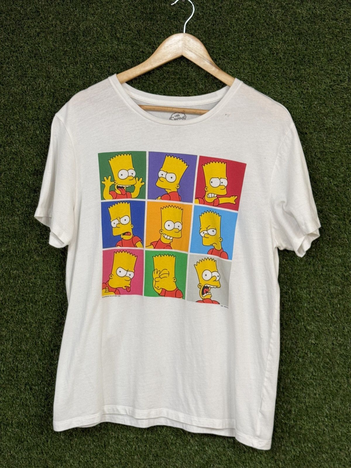 The Simpsons The Simpsons Bart Pop Art Logo Tee White Large Size US L / EU 52-54 / 3 - 1 Thumbnail