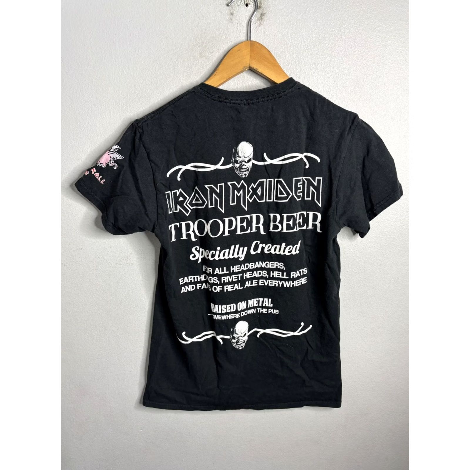 Delta Iron Maiden Trooper Beer Shirt Mens Small Black Rockwall Ribs Robinsons Brewery Vent Graphic Print Eddie Pig Size US S / EU 44-46 / 1 - 5 Thumbnail