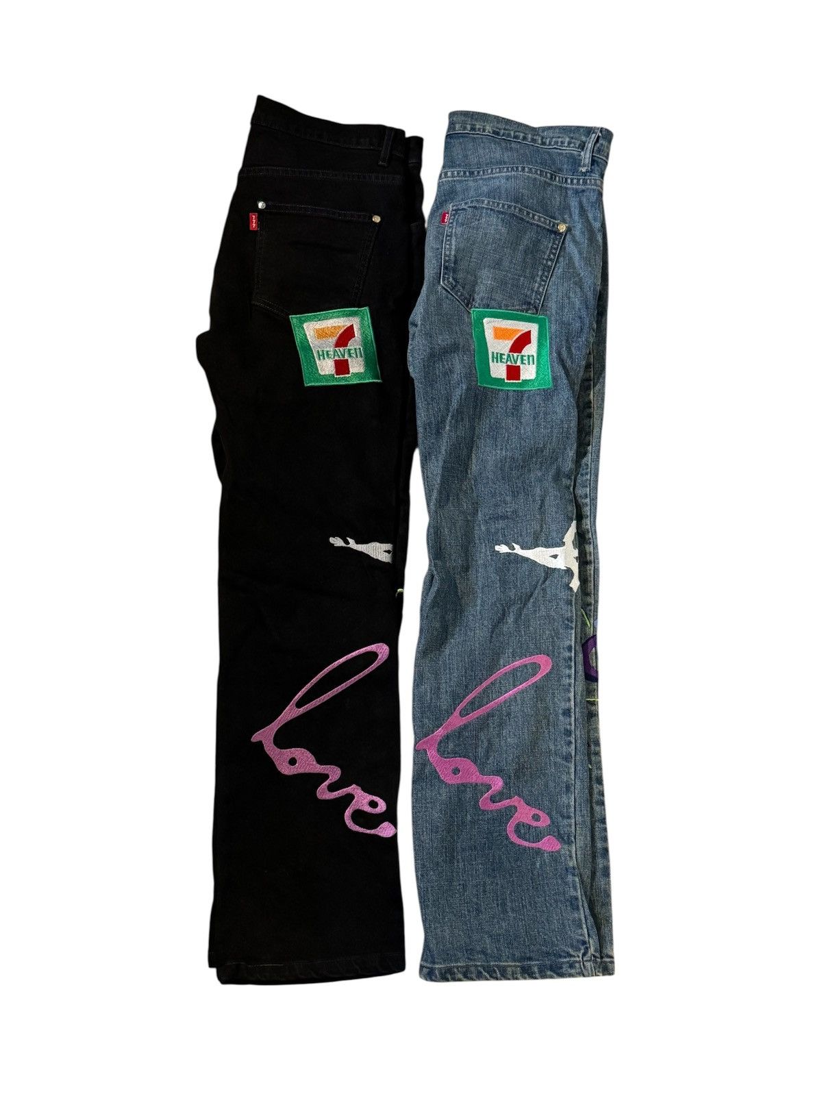 Seventh Heaven [FINAL DROP] Seventh Heaven SS19 Black & Blue Denim Jeans Size US 32 / EU 48 - 4 Thumbnail