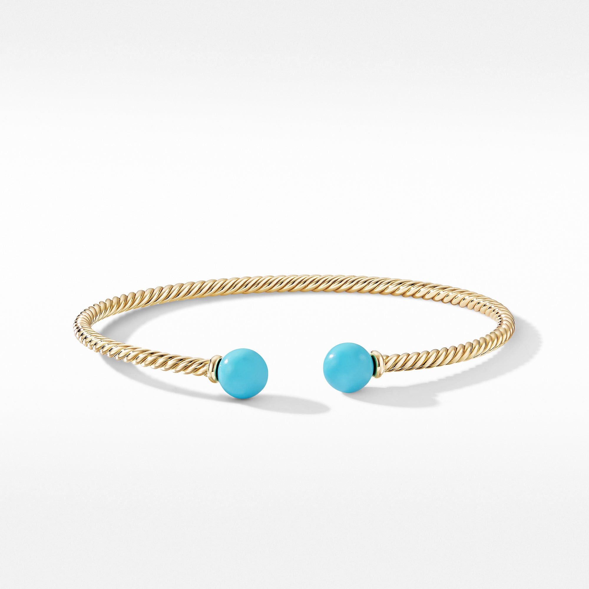 David Yurman o1w1db10325 Bracelet in 18K Gold with Turquoise & 2.6mm Size ONE SIZE - 2 Thumbnail