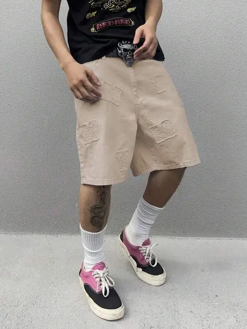 Japanese Brand Kuriyama x Riyo Distressed Y2k Shorts Jorts Denim Size US 32 / EU 48 - 5 Thumbnail