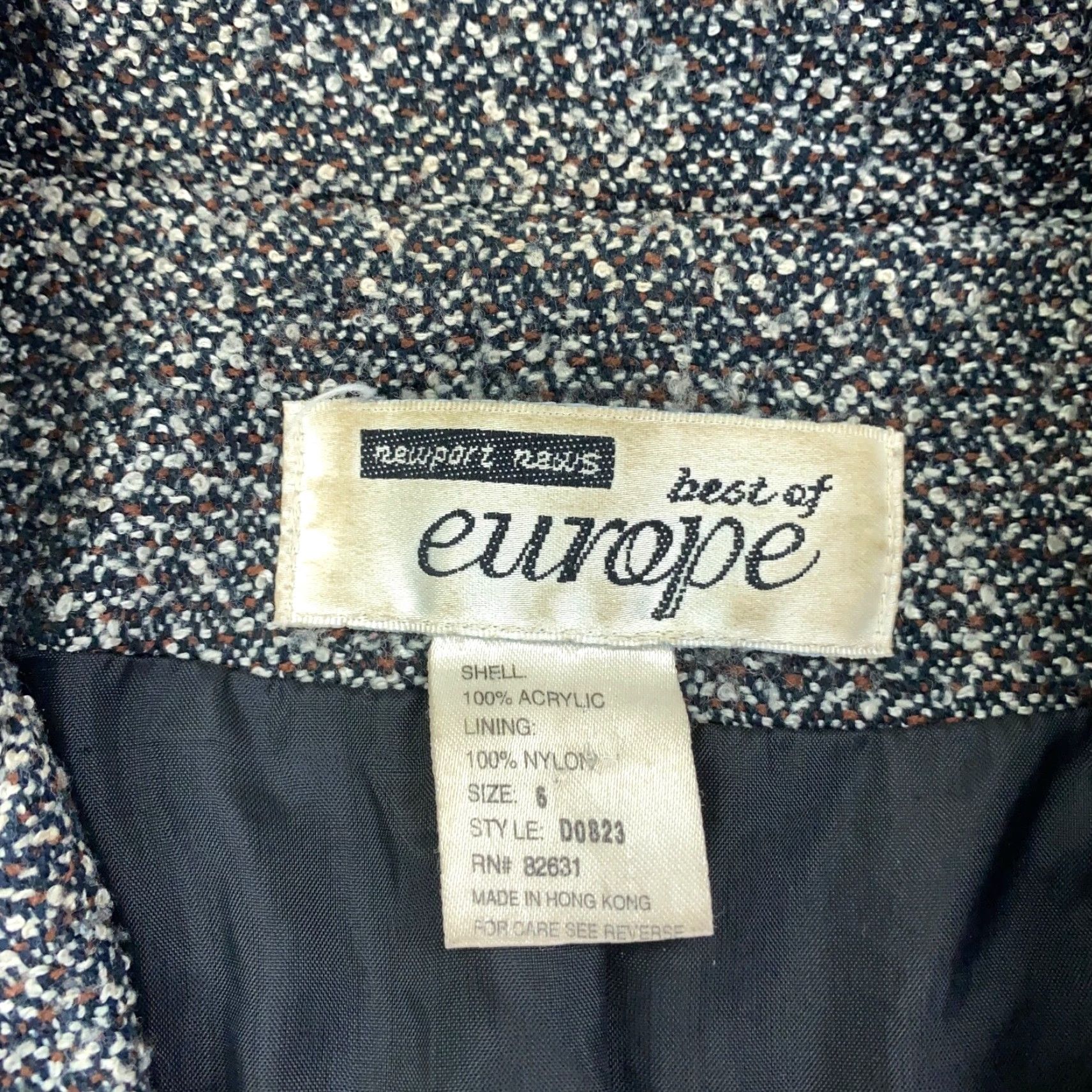 Vintage VINTAGE Newport News Blazer Womens Size 6 Gray Black & White Speckled Knit Jacket, Classic, 6, Gray, Blazer, Womens Size M / US 6-8 / IT 42-44 - 4 Thumbnail