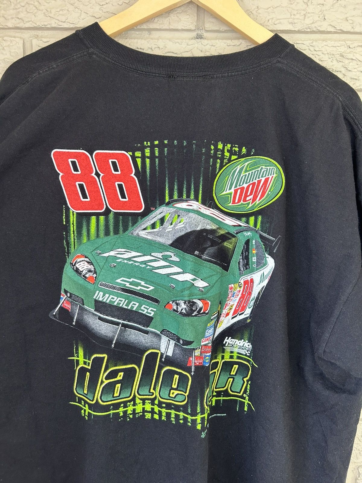 NASCAR Vintage NASCAR Dale Earnhardt Jr Racing Mountain Dew Tee Size US XL / EU 56 / 4 - 2 Thumbnail