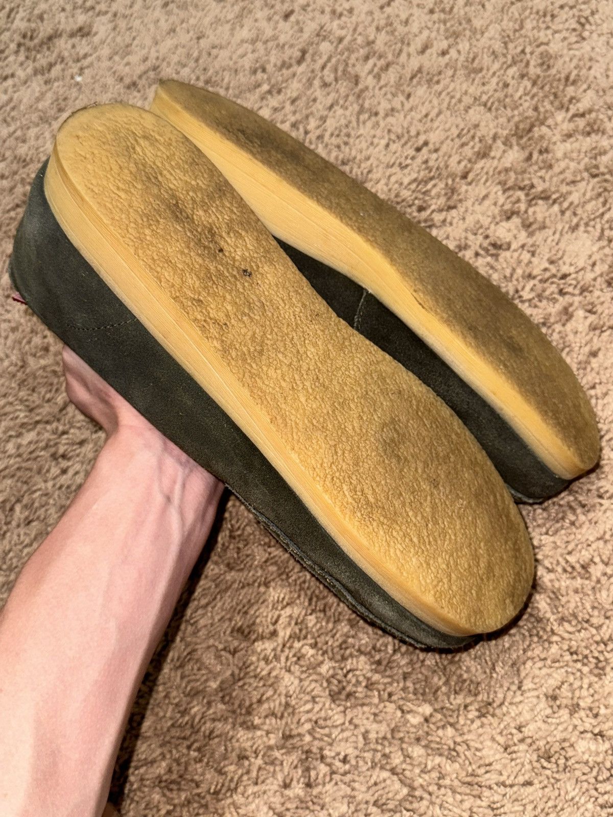 Clarks × Vintage Clarks Men's Green Suede Shoes Size US 9.5 / EU 42-43 - 4 Thumbnail