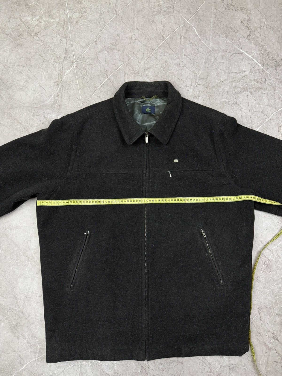 Lacoste Vintage Lacoste Black Wool Coat Jacket Size US XL / EU 56 / 4 - 12 Thumbnail